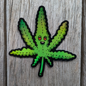 Mr Weed Leaf 3" Sticker